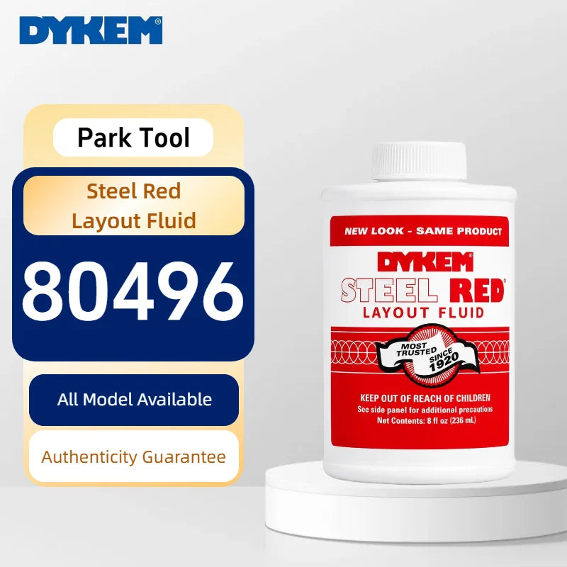 DYKEM 80496 Rosso Acciaio Fluido per Marcatura Metallo, Inchiostro a Rapida Asciugatura per Utensili CNC 8oz 236ml
