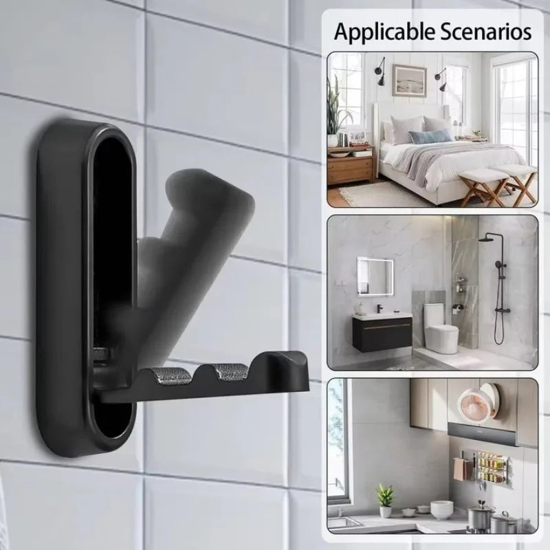 Ganci da parete pieghevoli Gancio appendiabiti per asciugamani Gancio in acciaio inossidabile per la casa e la decorazione Cucina Bagno Porta asciugamani opaco Organizzatore di stoccaggio