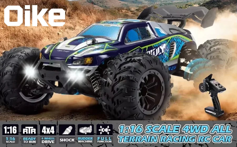 Auto radiocomandata Oike 4WD, fuoristrada 4x4, buggy ad alta velocità, camion super brushless, 50 o 80 km/h, auto da corsa con drift veloce, giocattolo, regalo