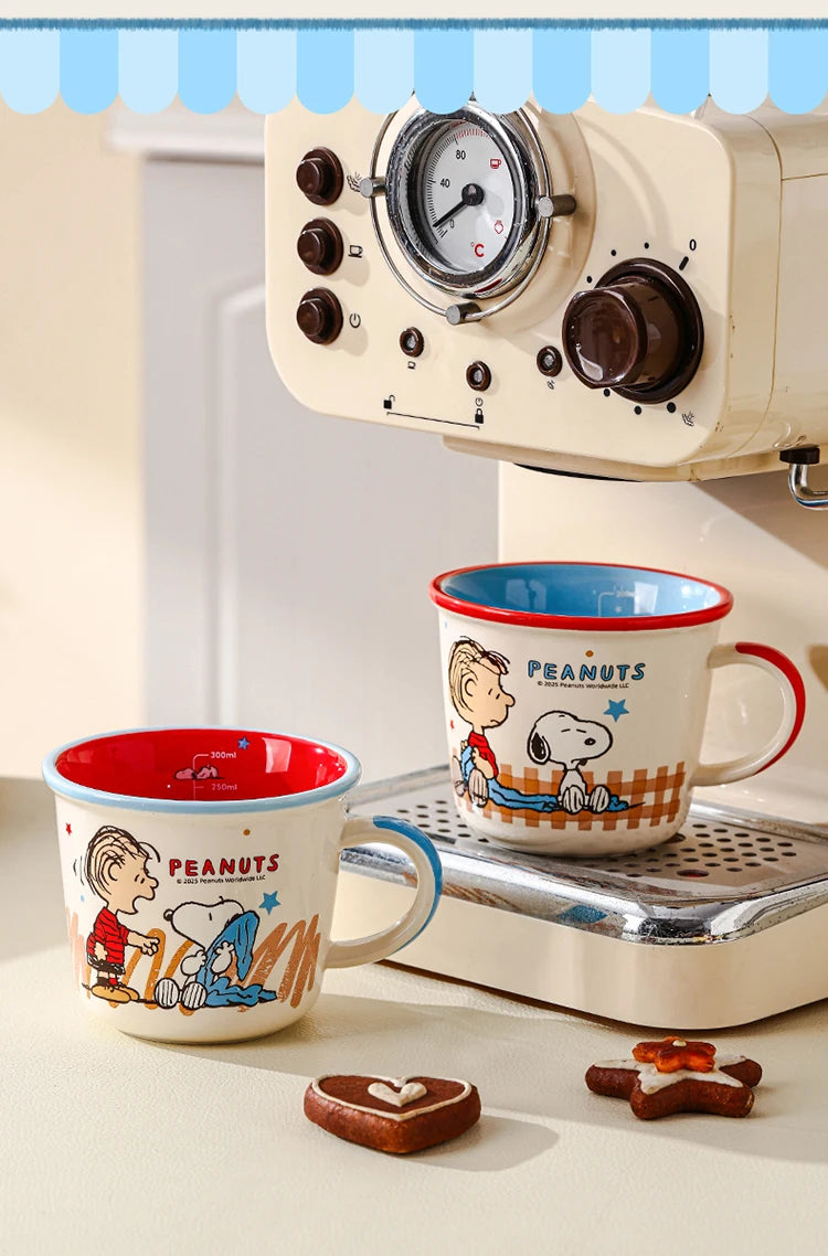 Set di Tazze in Ceramica Colorata da 340Ml con Snoopy, Design Carino con Manico, Bellissima Tazza per Caffè e Acqua per Casa e Ufficio, Regalo di Compleanno per Bambini