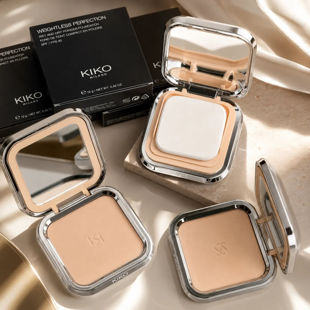 KIKO Milano Cipria Opaca Pressata Controllo Olio e Riduzione dei Pori Cipria Fissante a Lunga Durata Finitura Naturale Effetto Soft-Focus Trucco Viso
