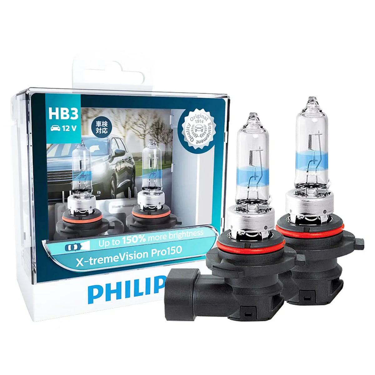 Philips X-treme Vision Pro150 9005 HB3 9006 HB4 12V + 150% Luminoso Auto Alogena Testa Luce HL Fascio ECE Genuino Originale Auto lampade