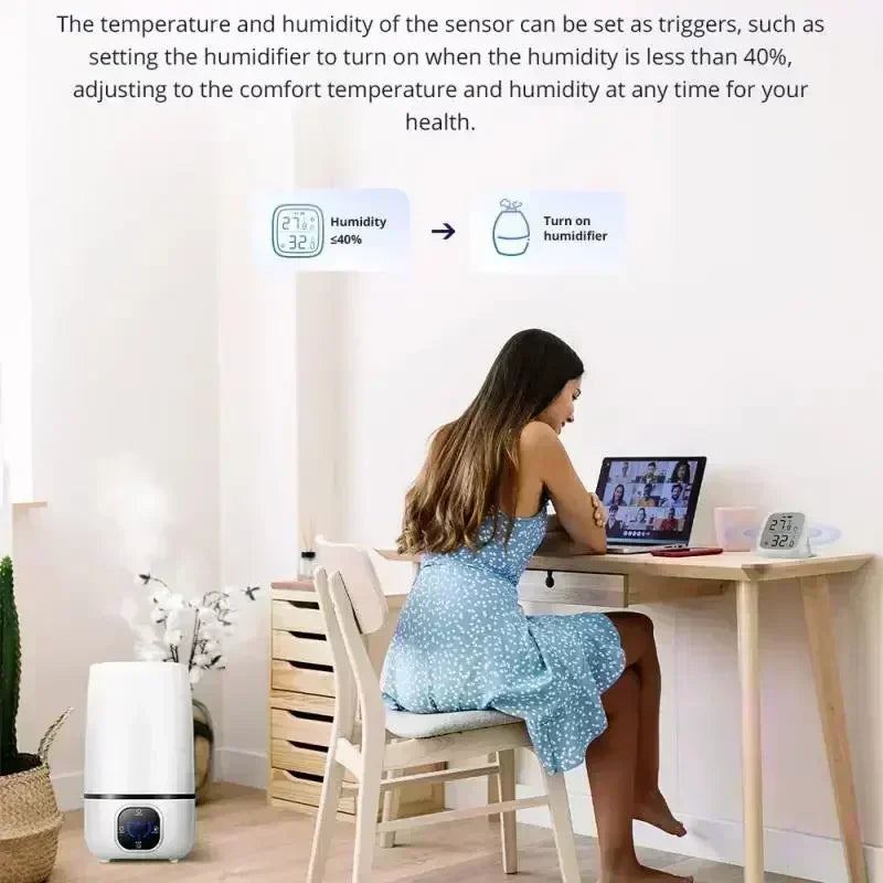 SONOFF SNZB 02D Zigbee Sensore di Umidità di Temperatura SNZB-02D con Schermo LCD per EWeLink SONOFF ZigBee Bridge Alexa Alice