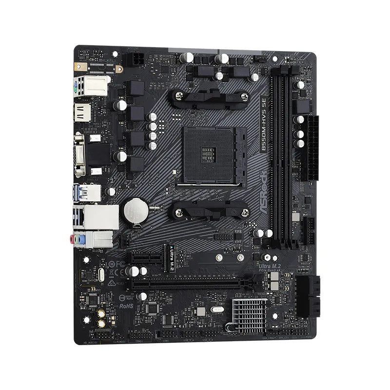 ASrock Nuovo B550M-HVS SE Schede madri DDR4 AMD B550 a doppio canale Socket AM4 Processadores 5500/5600/5600G PCI-E 4.0 16X SATA3.0