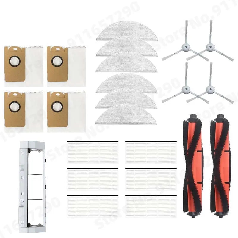 Spazzola principale/laterale Filtro HEPA Mop Panno Scatola per la polvere Sacchetto per la polvere per XiaoMi Lydsto R1 / R1A / R1 Pro / S1 Parti per aspirapolvere robot
