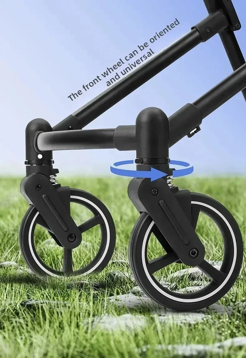 Passeggino Doppio per Bambini da Esterno, Multifunzionale 3-in-1, con Due Seggiolini Auto per Bambini