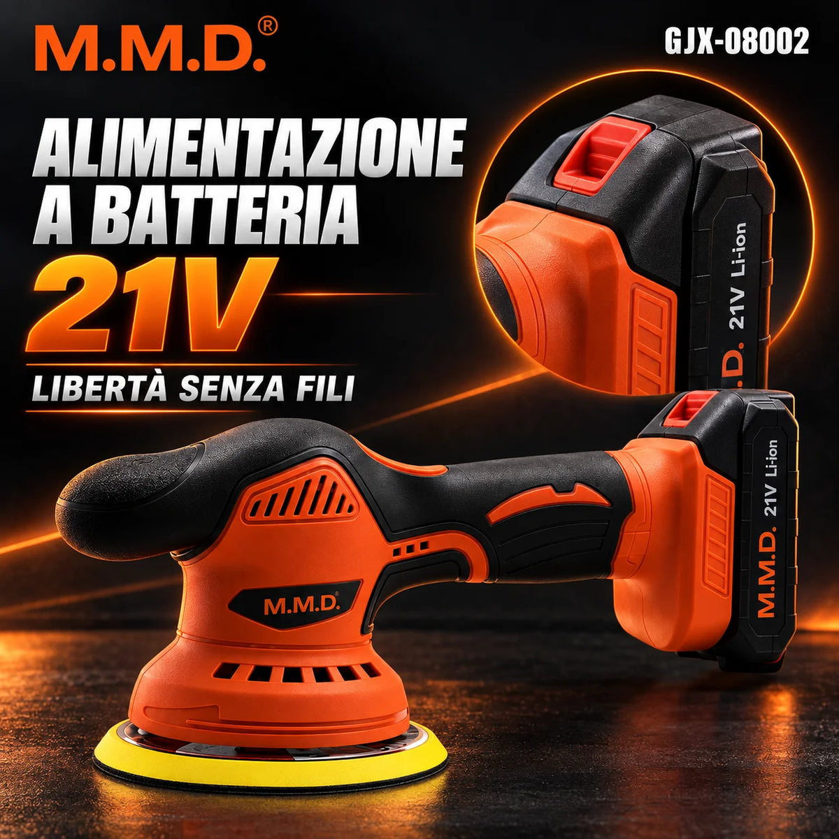 M.M.D Lucidatrice a Batteria 21V Lucidatrice Auto Fai Da Te Riparazione Vernice GJX-08002