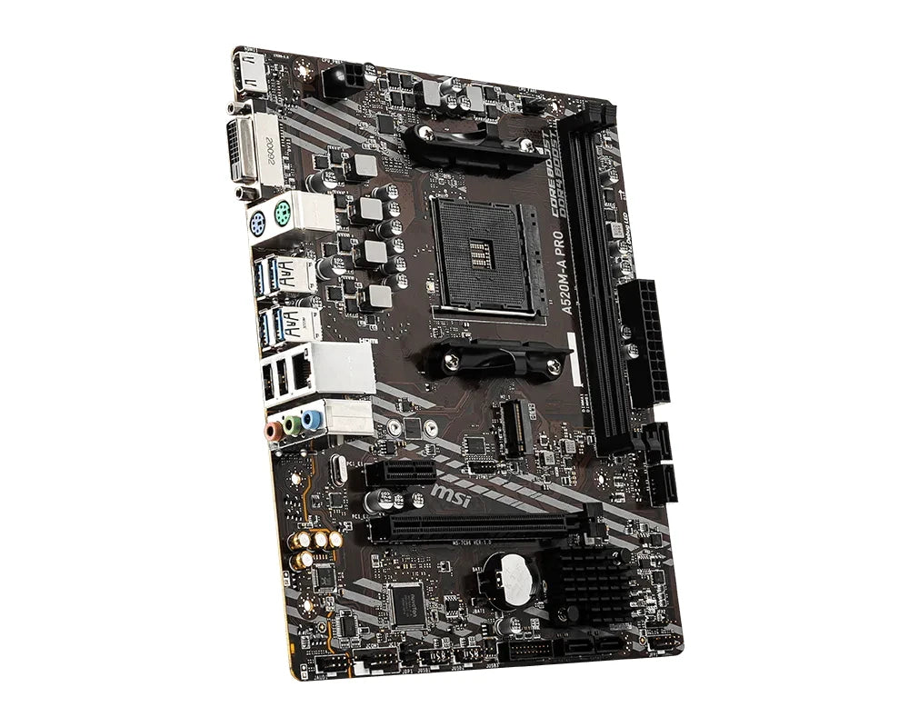 Scheda madre MSI A520M-A PRO A520M Socket AM4 2x DDR4 64GB M.2 Micro-ATX supporta processori Ryzen 5700X 5600G 5300G 4500 3500 3900