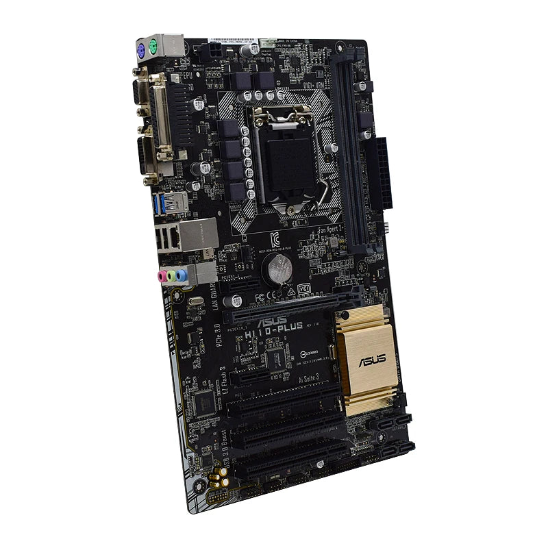 Scheda Madre Asus H110-PLUS Compatibile con CPU Core I3-6300 I3-7300 I5-6500 I7-7700 I5-7400 ATX LGA 1151 Intel H110 DDR4 32GB