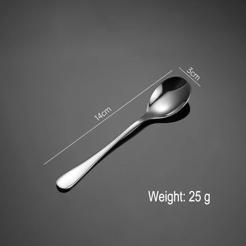Set di posate da 24 pezzi in acciaio inossidabile, set di stoviglie, cucchiaio e forchetta, coltello, forchetta, cucchiaio da dessert, cucchiaio da tè