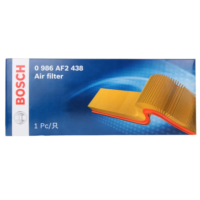 Filtro Aria Motore Auto Bosch 0986AF2438 compatibile con VW GOLF Passat Passat CC Tiguan Beetle Touran Sharan, per Audi A3 Q3 TT