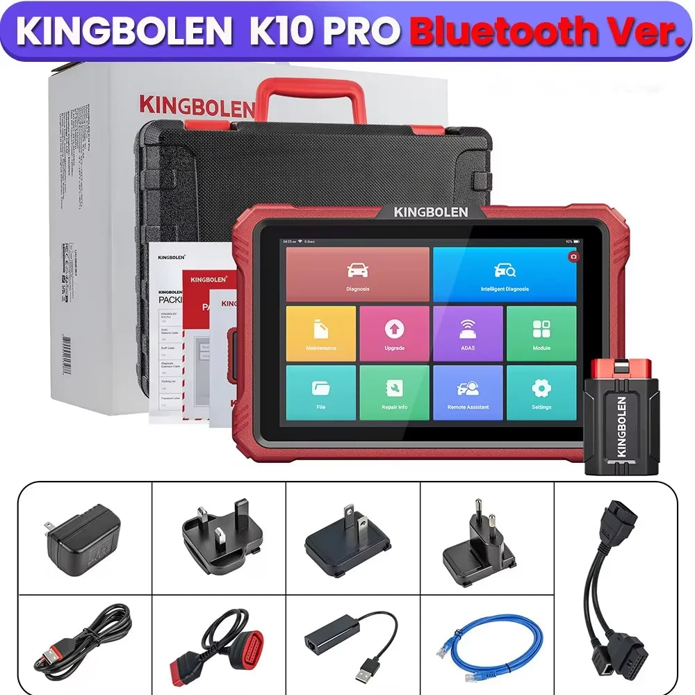 Ultimo Modello 2026 KINGBOLEN K10 PRO/K10 ELITE Strumento Diagnostico con Diagramma Topologico Completo del Sistema, Scanner Auto OBD OBD2 CANFD DOIP, 40+ Funzioni di Reset