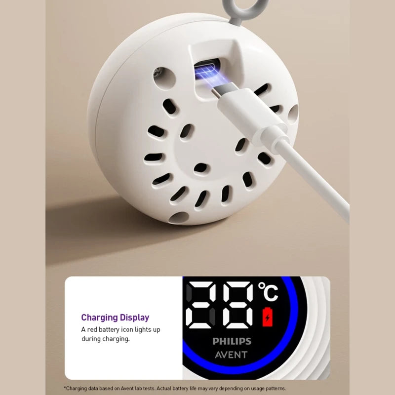 Termometro Digitale per Bagnetto Philips Avent, Lettura Rapida in 5 Secondi, Ricaricabile USB, Materiale ABS Sicuro, Misuratore di Temperatura Galleggiante per Bambini