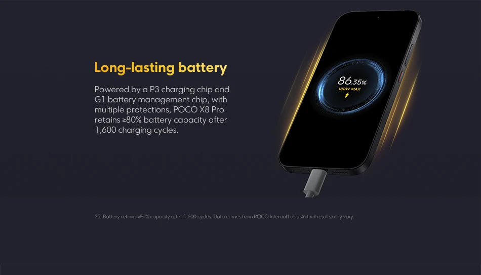 POCO X8 Pro, versione globale, batteria super da 6500 mAh, display AMOLED da 6,59" a 120 Hz, fotocamera da 50 MP, NFC, processore Dimensity 8500-Ultra, smartphone Android 16.