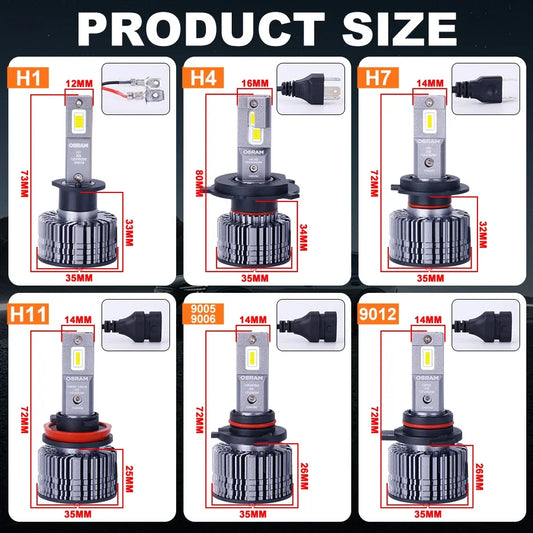 OSRAM H4 H7 H11 LED XLZ-40W Faro per auto H8 H16 HB3 HB4 9005 9006 9012 LEDriving Super Bright 6000K LED bianco Auto Upgarde Lampade