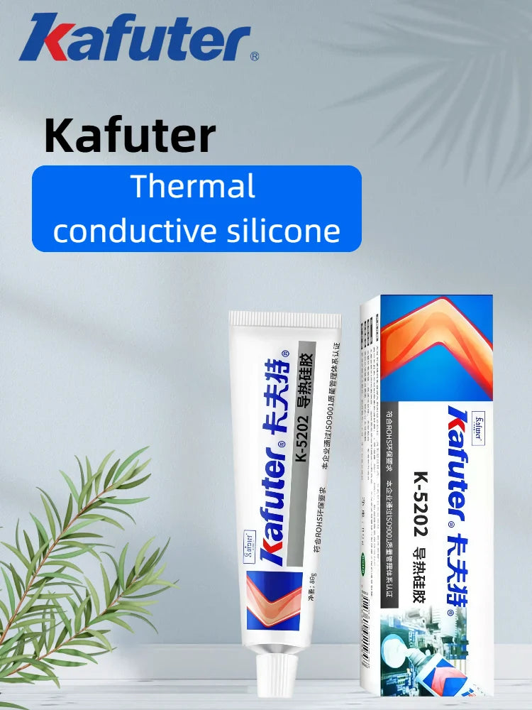 Pasta Termica in Silicone KAFUTER K-5203 K5204 K5205 K5207, Composto Conduttivo ad Alta Temperatura per Dissipatori di Calore ed Elettronica
