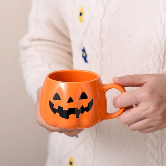 1pc 400ml Zucca di Halloween Tazza Decor Modello di Halloween Tazza di Ceramica Carino Zucca Tazza di Caffè di Compleanno Da Tavolo Drinkware Regali