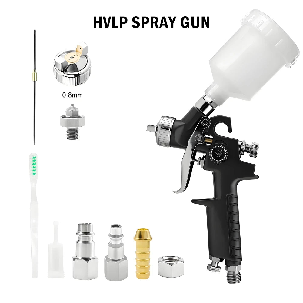 Mini pistola a spruzzo HVLP H2000 con serbatoio da 125 ml