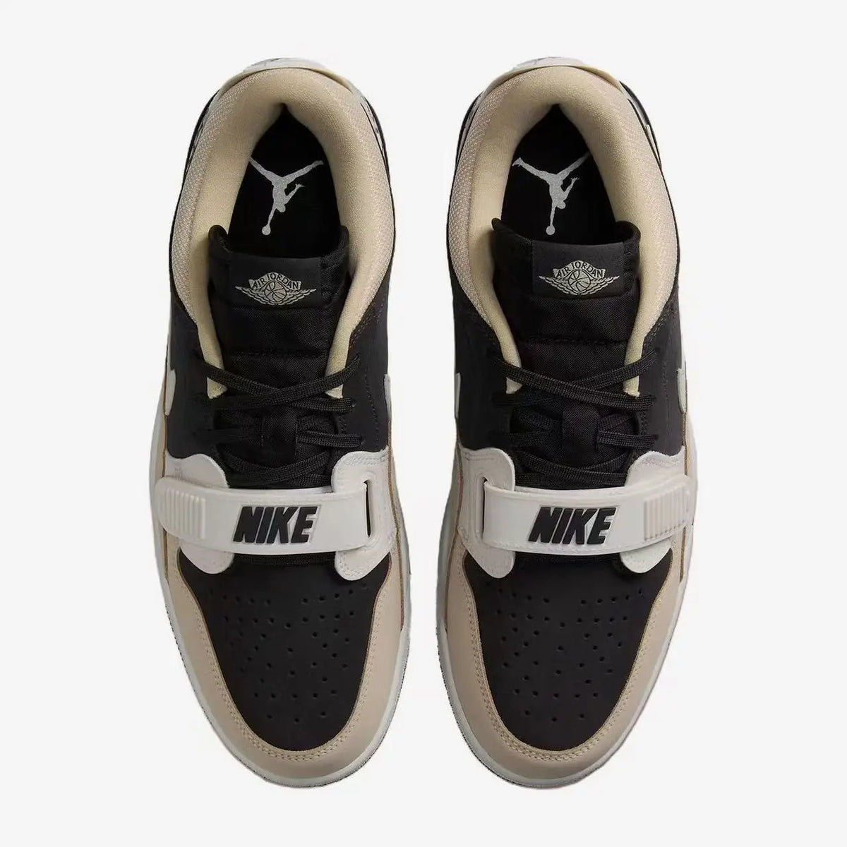 Sneakers Nike Grigio Scuro e Nero con Motivo Craquelé, Cuscinetto d'Aria con Velcro, Design Patchwork Tre-in-Uno, Stile Retrò Versatile e Trendy CD7069-020