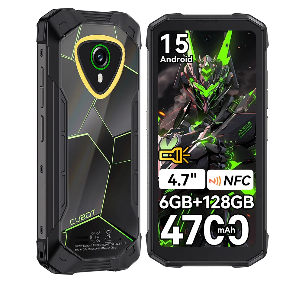 Cubot KingKong MINI 4 6GB+128GB, 4,7" Mini Telefono Cellulare, 4700mAh, Piccolo Smartphone, Android 15, NFC, 48MP, Luce da Campeggio