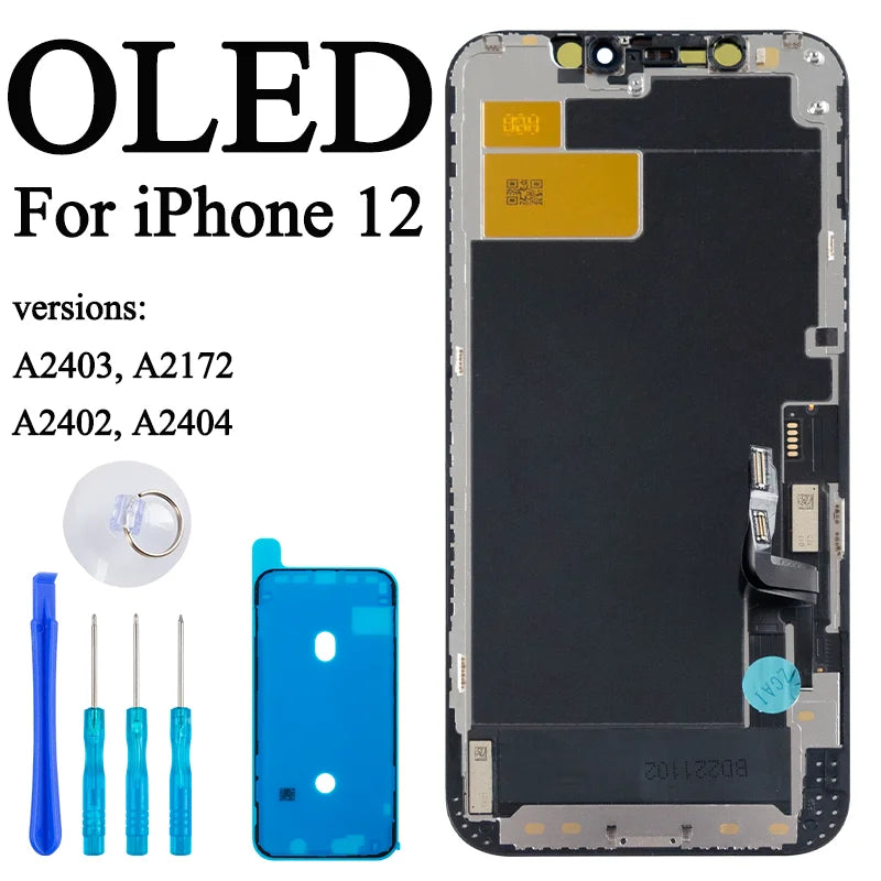 A2403 A2172 A2402 A2404 Testato al 100% Premium Lcd per IPhone 12 Nuovo Display Touch Screen Sostituzione Display di fabbrica con Touch 3D