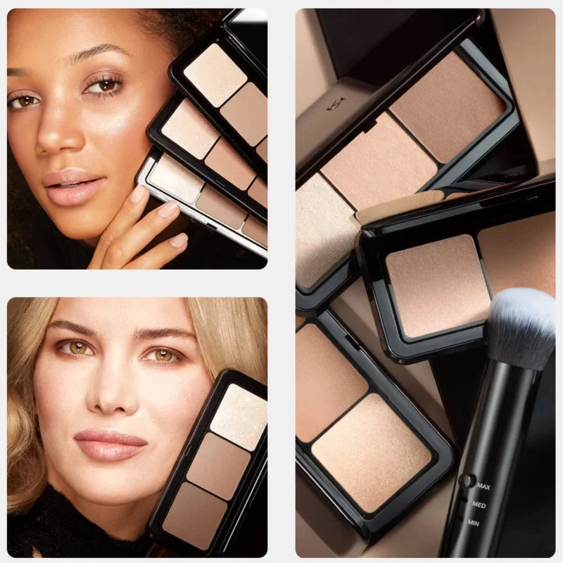KIKO Contour Obsession Palette Contour & Highlighter per Scolpire Naso e Linea della Mascella, Trucco Viso Facile da Sfumare, Compatto con Specchio Integrato