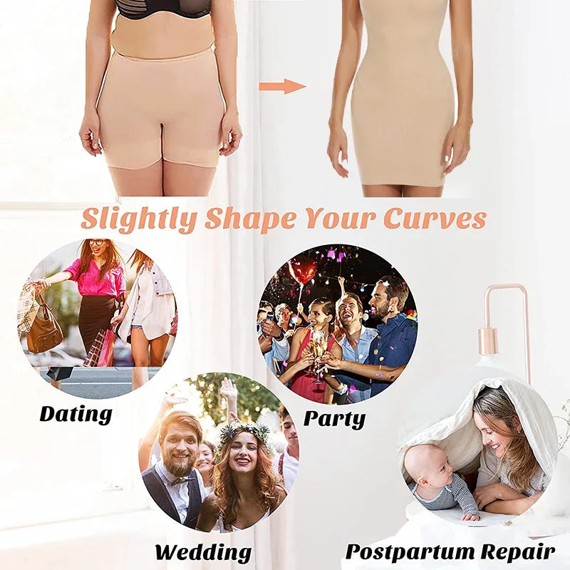 Intimo modellante da donna, slip completo, controllo della pancia, girocollo, mini sotto il vestito, modellante per il corpo liscio, nuova lingerie con spalline sottili