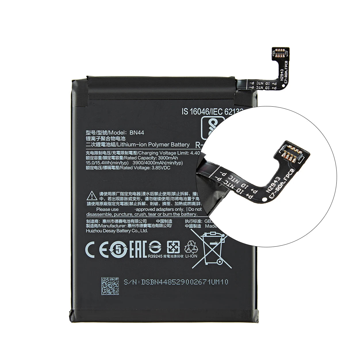 Batteria originale al 100% BN44 da 4000 mAh per Xiaomi Redmi 5 Plus, batteria di ricambio di alta qualità per telefono