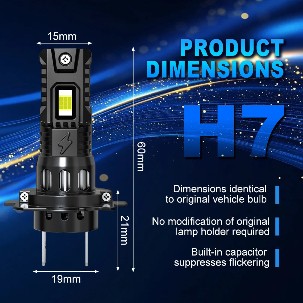 TOAUTO H4 Fari a LED 70W 30000LM H7 LED Canbus 9005 9006 H11 Lampadine per auto Faro automatico Fendinebbia 6000K 12V 24V Bianco