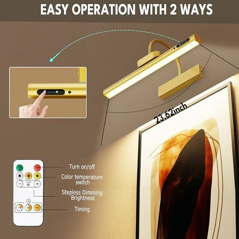 4000mAH Pittura Immagine Luce Ritratto con telecomando Soggiorno Lampada da parete senza fili Display artistico Batteria ricaricabile