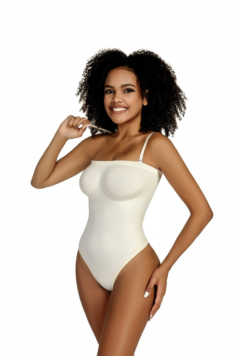 Body senza spalline donna perizoma Shapewear Tummy Control Body Shaper Off spalla top un pezzo vita Trainer intimo Skinny