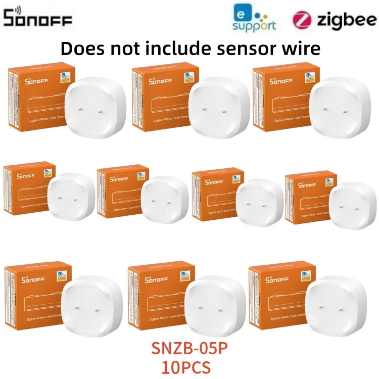SONOFF SNZB-05P Sensore di perdite d'acqua Zigbee Sonoff, Rilevatore d'acqua con avvisi in tempo reale, Notifiche multiple, Supporto esteso