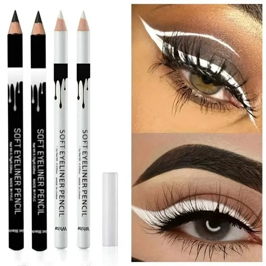 1/12 pezzi Eyeliner Bianco per Trucco Occhi, Lunga Durata, Facile da Applicare, Illuminante per Occhi, Impermeabile, Matite Eyeliner alla Moda, Strumenti per il Trucco degli Occhi