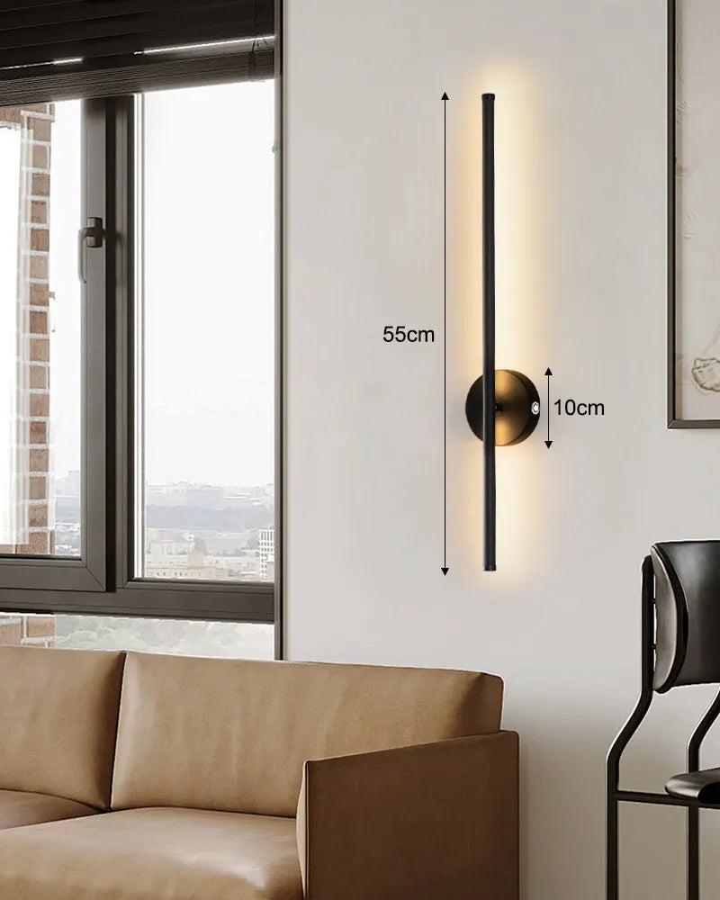 Lampade da parete a LED con batteria ricaricabile wireless con telecomando 3CCT 360 ° Lampada da parete a LED dimmerabile con interruttore tattile girevole nera