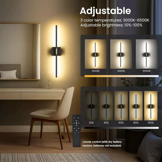 Lampada da parete a LED ricaricabile, applique da parete a batteria, luci da parete senza fili, 360 ° Lampada da Parete Magnetica Girevole, Illuminazione a LED Dimmerabile per Camera da Letto, Soggiorno e Corridoio