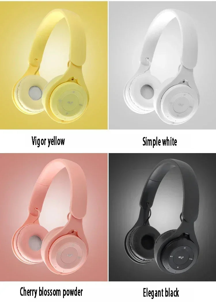 Cuffie Bluetooth Hi-Fi Wireless Over-Ear con Microfono e Riduzione del Rumore, Comode per Viaggi e Uso Domestico
