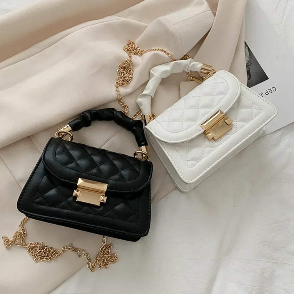 Borse a tracolla in pelle PU da donna piccola borsa a tracolla Designer femminile 2024 nuova catena di moda borsa a tracolla romboidale mini borsa da donna