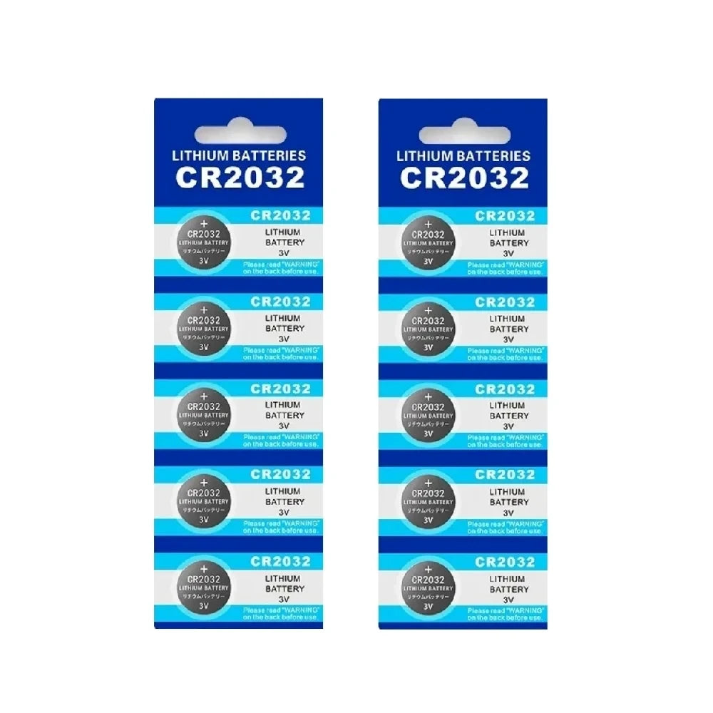 CR2032 100PCS CR 2032 Batteria a bottone 3V Batteria al litio per orologio Giocattolo Calcolatrice Auto Pulsante di telecomando Pellicola a bottone