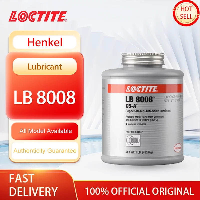 Lubrificante anti-siglia a base di rame Loctite LB 8008 C5-A originale al 100% Grasso per uso generale Lattina da 1 libbra