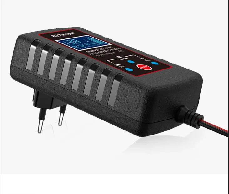 Caricabatterie Intelligente HTRC 6V 12V 3000mA Automatico per Batterie al Litio LiFePO4, Piombo-Acido, AGM, GEL, per Auto e Moto