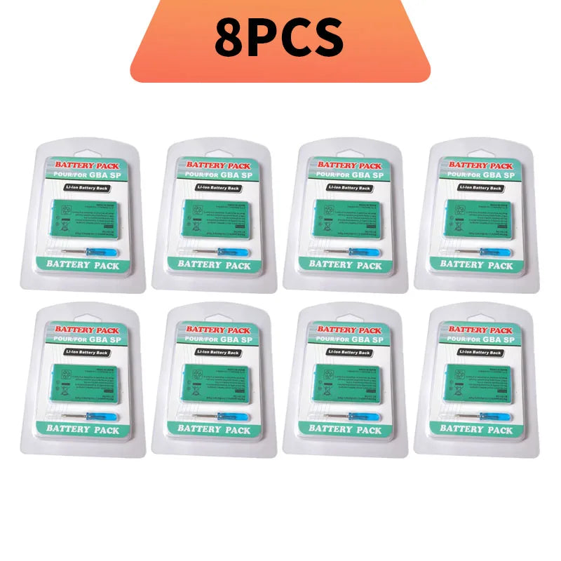 Nuova Batteria Ricaricabile agli Ioni di Litio da 850mAh per Game Boy Advance SP e Kit Cacciavite per Batteria di Ricambio GBA SP