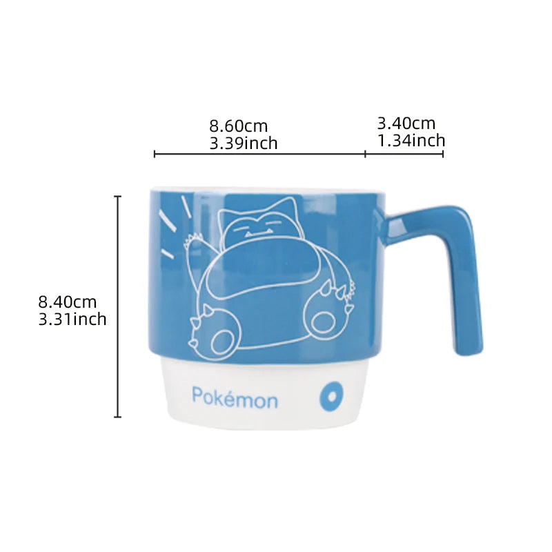Tazze in Ceramica Pokémon SHUNXIANG, Impilabili, per Caffè, Latte, Tè, Colazione e Succhi, per Bambini