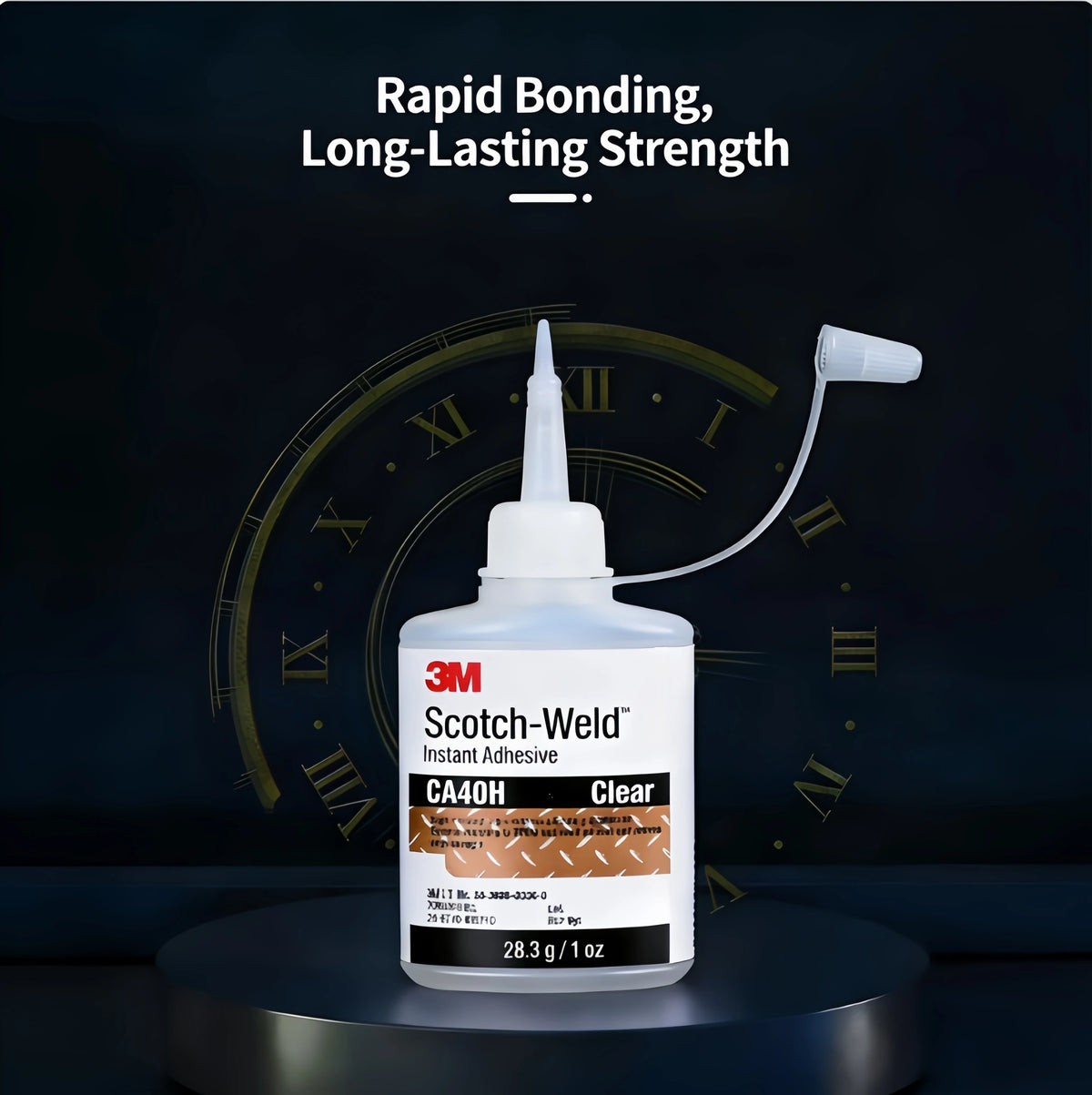 Adesivo Istantaneo Originale 3M Scotch-Weld CA40H 28.3g, Colla Super Forte a Media Viscosità, Asciugatura Rapida per Metallo, Plastica e Gomma