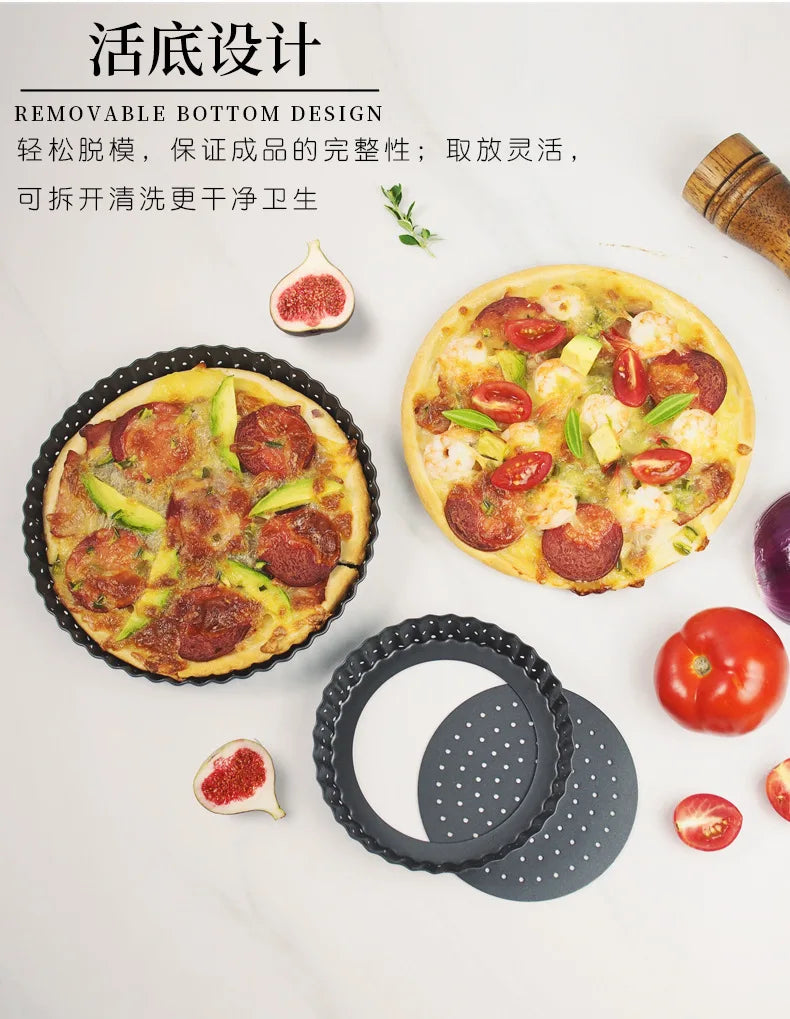 5/8/9 pollici Tortiera Perforata PIZZA Pan Antiaderente Torta Alla Frutta Stampi Per Torte Teglia Fondo Teglia Da Forno Bakeware Strumenti