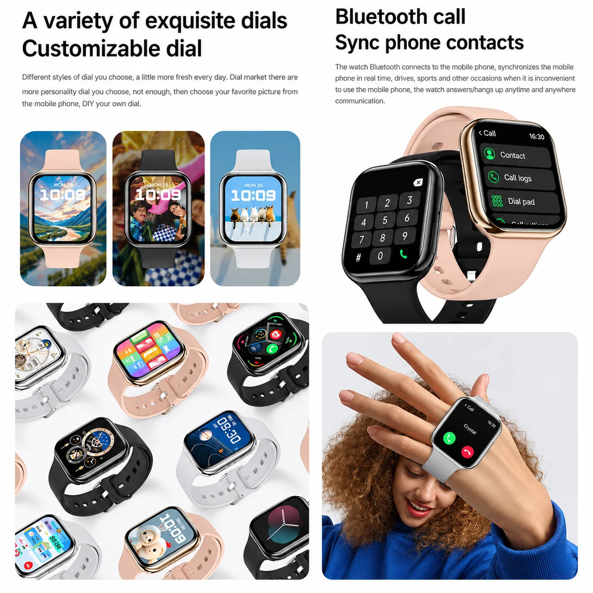 Nuovo Smartwatch iOS Serie 11, Display AMOLED Ultra HD, Cardiofrequenzimetro, GPS, Impermeabile IP68, Fitness, Chiamate Wireless, Braccialetto Originale