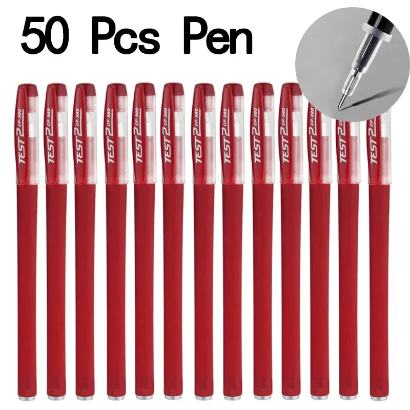 20/50 pezzi Penne gel Set Nero Blu Rosso Ricarica Gel Forniture scolastiche e per ufficio Cancelleria accessori kawaii cancelleria penne carine