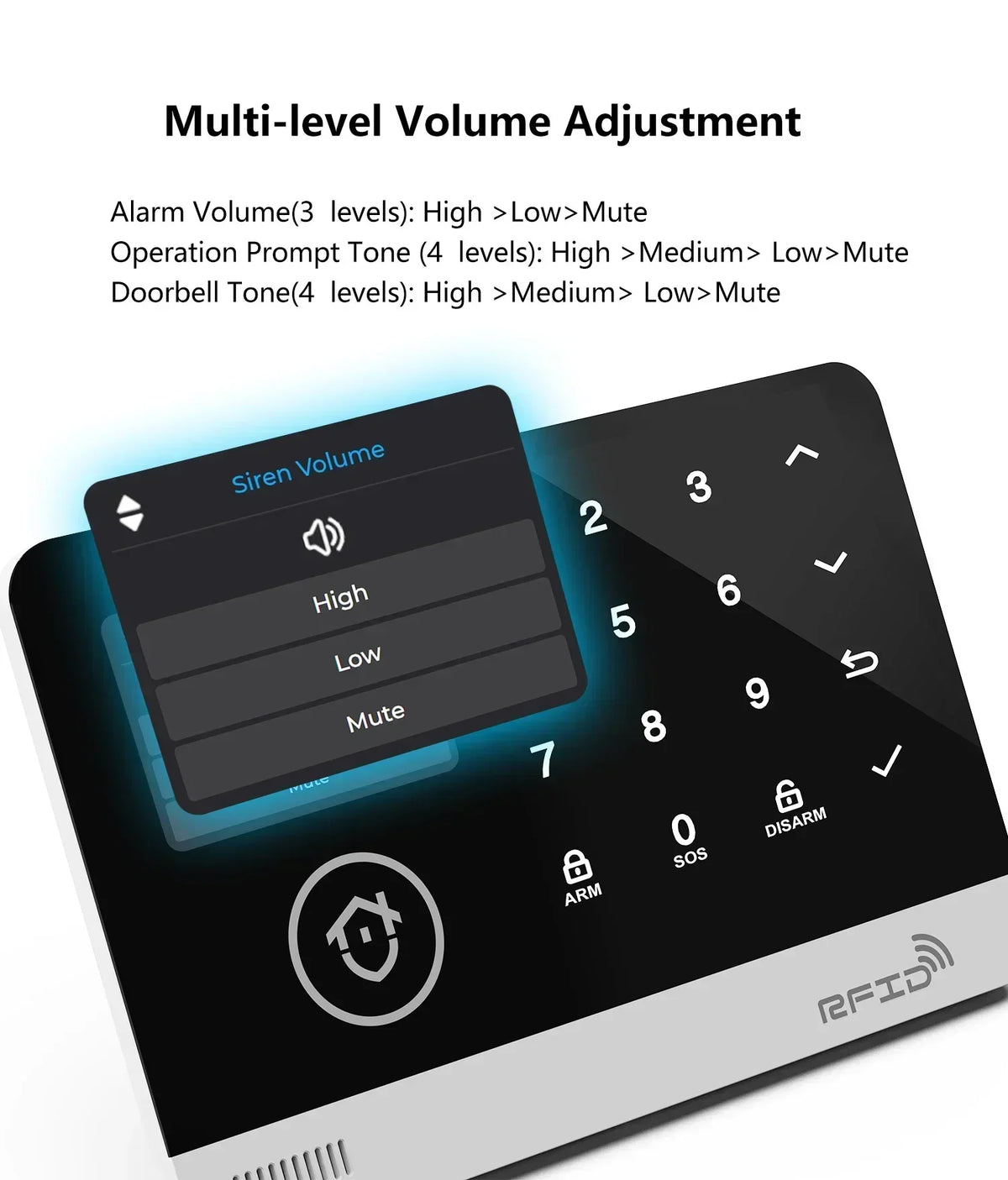 Kit Sistema di Allarme Domestico Intelligente Tugard con WiFi GSM, Sirena Wireless 120dB, Sensore di Movimento, Controllo Remoto tramite App Tuya