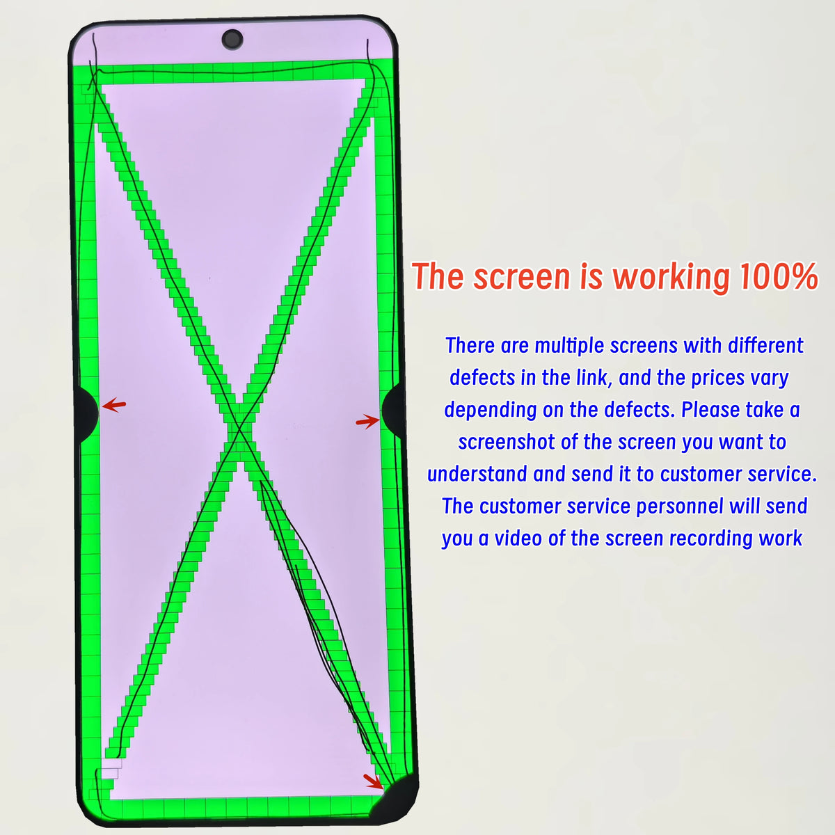 Display LCD Super AMOLED da 6.7'' 100% Testato per Samsung Z Flip 4 SM-F7210 F721 F721W F721U, Schermo Touch Sostitutivo Con Difetti