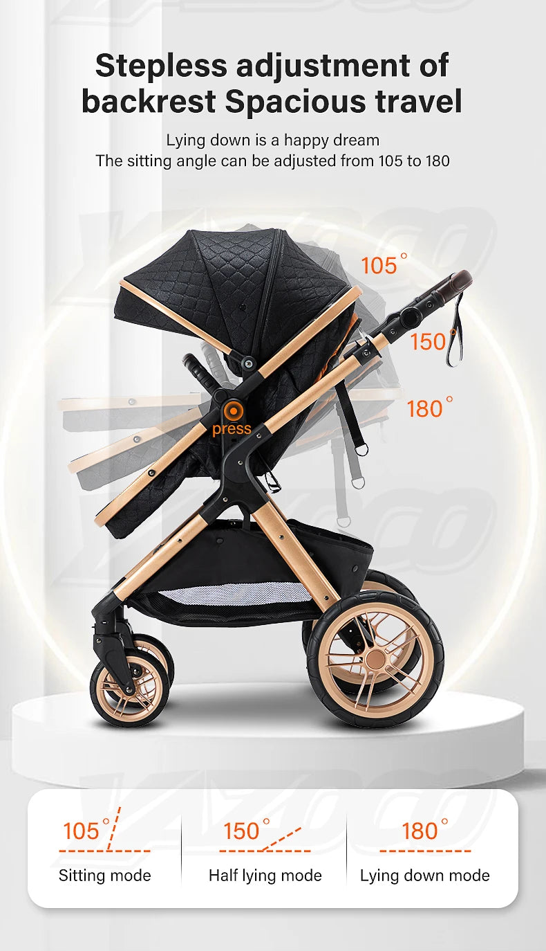 Passeggino 3 in 1 Passeggino multifunzionale Facile da viaggio pieghevole Seggiolino di sicurezza per carrozzina portatile Standard UE Spedizione gratuita