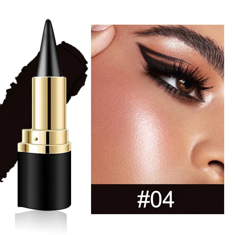 Matita Gel Eyeliner Impermeabile Opaca Nera Bianca Liscia Altamente Pigmentata Anti-sbavatura Stick Ombretto Multiuso Cosmetico per Trucco Occhi